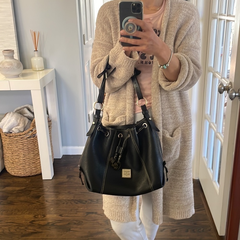Dooney & Bourke Black Pebbled Leather Bag - Picture 2 of 16